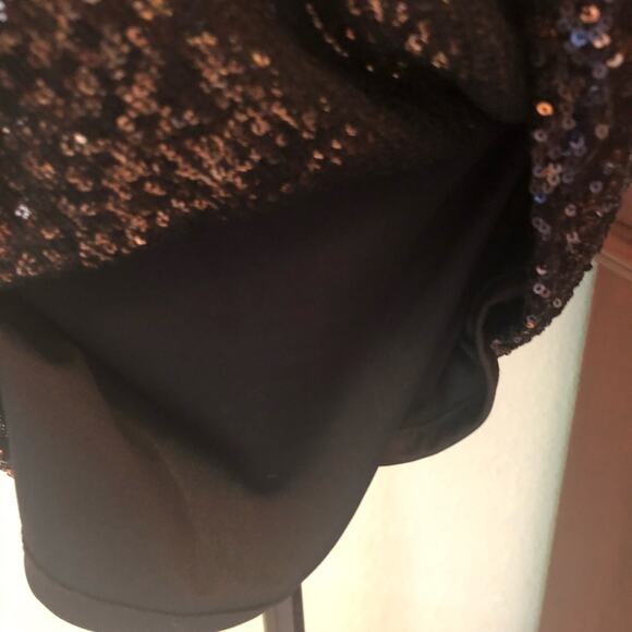 Sean Collection Sequined Fitted Formal Hoco Dress Women's Black Bronze Size 4 - Picture 5 of 6